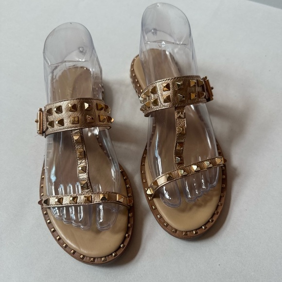 ASH “Prince” Studded Rose Gold Metallic Sandals Size 38 (8) Excellent Condition! - Picture 2 of 12